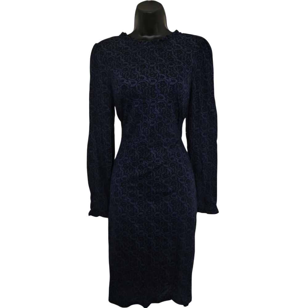🧡Boden Navy Blue Floral Patterned Dress☆ - Picture 2 of 4